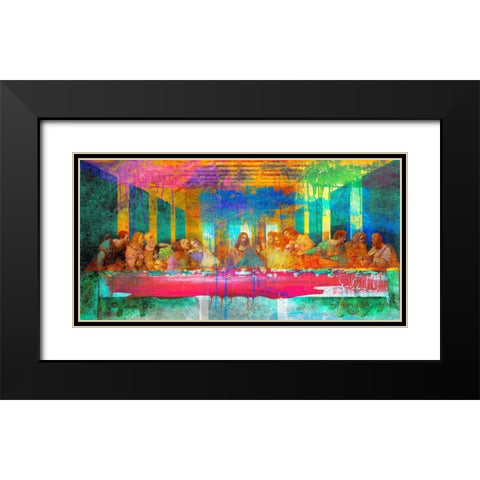 The Last Supper 2.0 Black Modern Wood Framed Art Print with Double Matting by Chestier, Eric