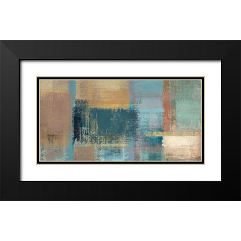 Chromatic Horizon Black Modern Wood Framed Art Print with Double Matting by Ruggero, Falcone
