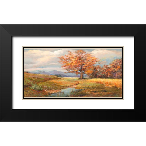 Sorgente nella radura Black Modern Wood Framed Art Print with Double Matting by Cerana, Francesco