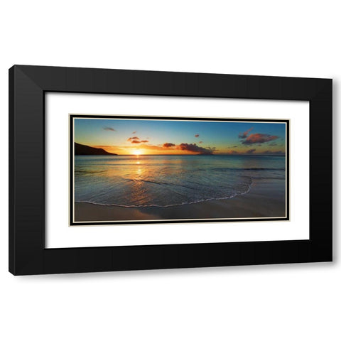 Baie Beau Vallon, Seychelles Black Modern Wood Framed Art Print with Double Matting by Krahmer, Frank