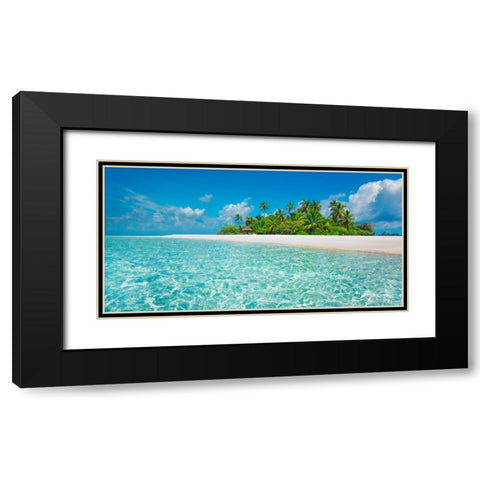 Palm island, Maldives Black Modern Wood Framed Art Print with Double Matting by Krahmer, Frank
