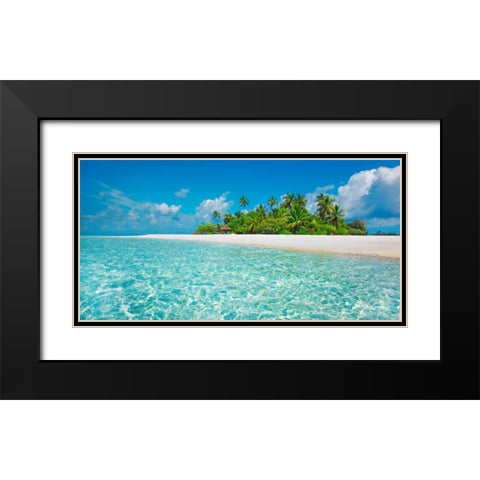 Palm island, Maldives Black Modern Wood Framed Art Print with Double Matting by Krahmer, Frank