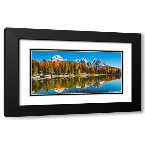 Lago Antorno and Misurina, Dolomites, Italy Black Modern Wood Framed Art Print with Double Matting by Krahmer, Frank