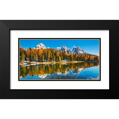 Lago Antorno and Misurina, Dolomites, Italy Black Modern Wood Framed Art Print with Double Matting by Krahmer, Frank