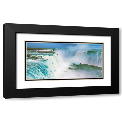 Iguazu Falls, Brazil Black Modern Wood Framed Art Print with Double Matting by Frank, Krahmer