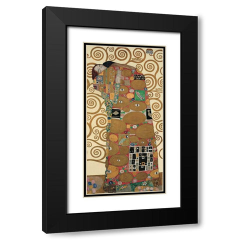 The Tree of Life III Black Modern Wood Framed Art Print with Double Matting by Klimt, Gustav