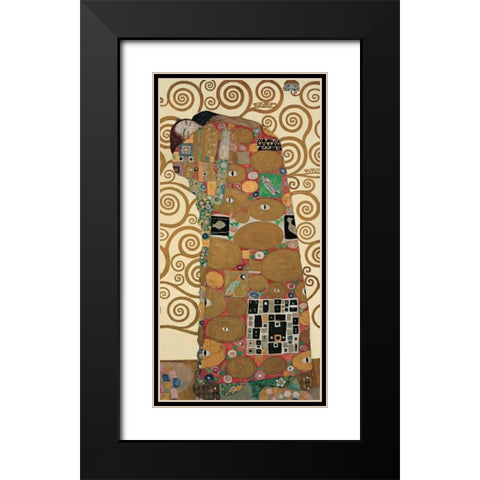 The Tree of Life III Black Modern Wood Framed Art Print with Double Matting by Klimt, Gustav
