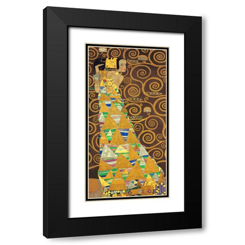 Tree of Life-Brown I Black Modern Wood Framed Art Print with Double Matting by Klimt, Gustav