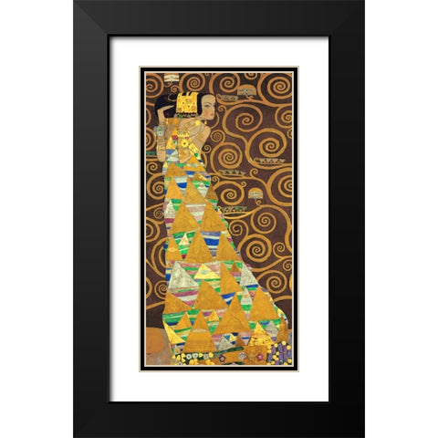 Tree of Life-Brown I Black Modern Wood Framed Art Print with Double Matting by Klimt, Gustav