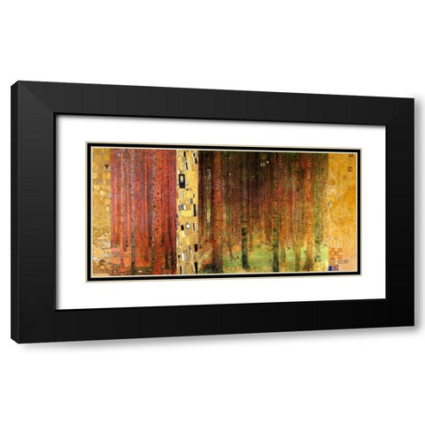 Forest I Black Modern Wood Framed Art Print with Double Matting by Klimt, Gustav