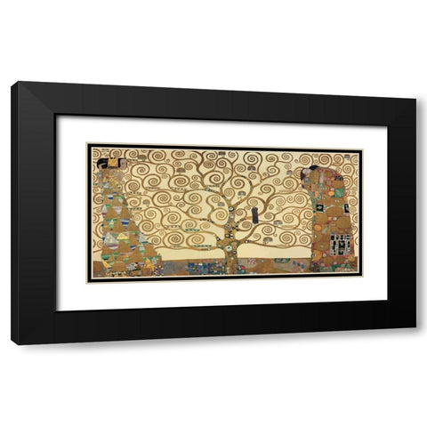 The Tree of Life Black Modern Wood Framed Art Print with Double Matting by Klimt, Gustav