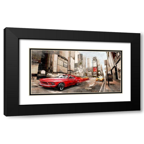 Red Rocket Black Modern Wood Framed Art Print with Double Matting by Baldo, Ivan
