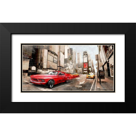 Red Rocket Black Modern Wood Framed Art Print with Double Matting by Baldo, Ivan