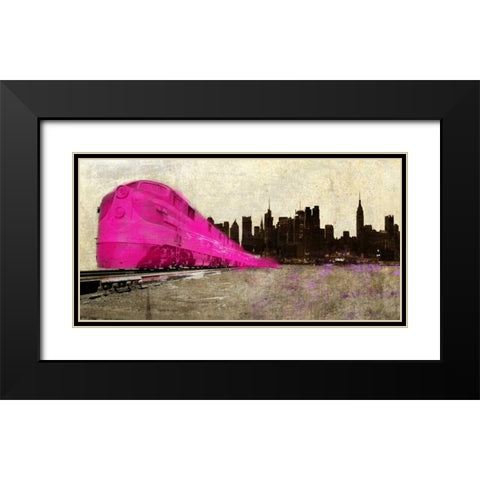 Steam Power Black Modern Wood Framed Art Print with Double Matting by Baldo, Ivan