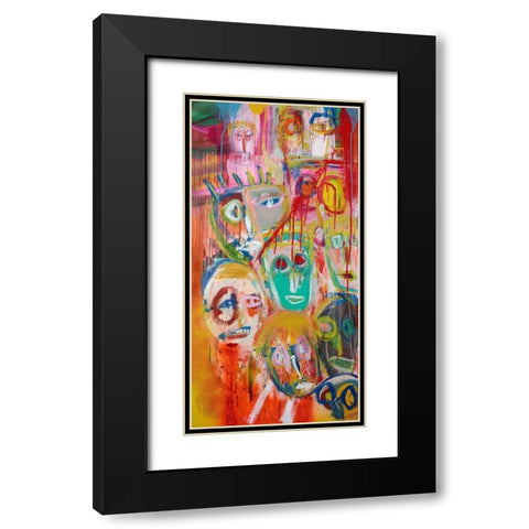 Facebook People II Black Modern Wood Framed Art Print with Double Matting by Corrado, Italo