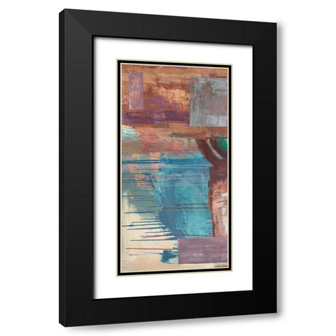 Kaleidos I Black Modern Wood Framed Art Print with Double Matting by Corrado, Italo