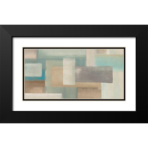 Azure Black Modern Wood Framed Art Print with Double Matting by Corrado, Italo