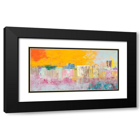 Citta destate Black Modern Wood Framed Art Print with Double Matting by Corrado, Italo