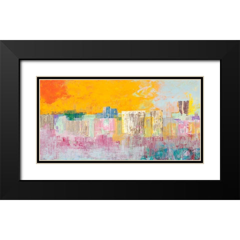 Citta destate Black Modern Wood Framed Art Print with Double Matting by Corrado, Italo