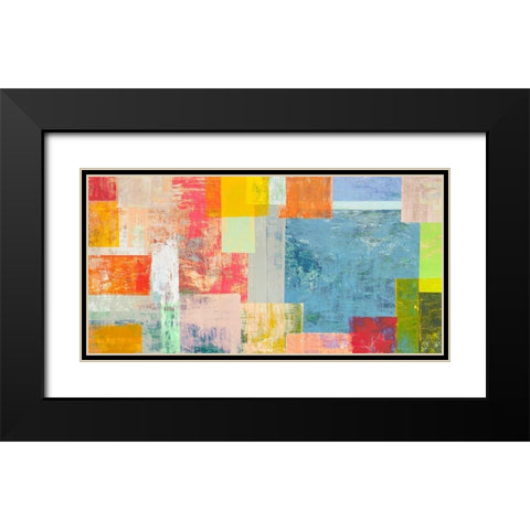 Kaleidos I Black Modern Wood Framed Art Print with Double Matting by Corrado, Italo