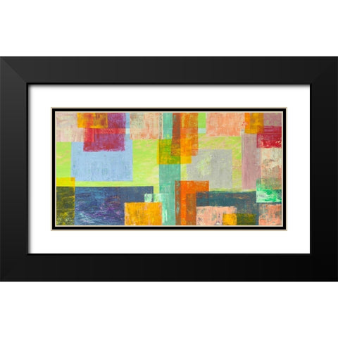 Kaleidos II Black Modern Wood Framed Art Print with Double Matting by Corrado, Italo
