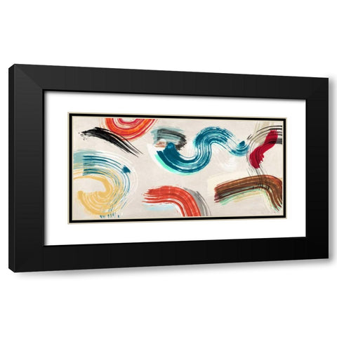 Motionade I Black Modern Wood Framed Art Print with Double Matting by Ikeda, Haru