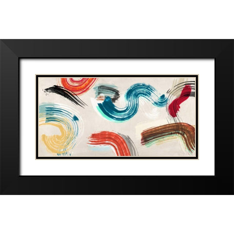 Motionade I Black Modern Wood Framed Art Print with Double Matting by Ikeda, Haru