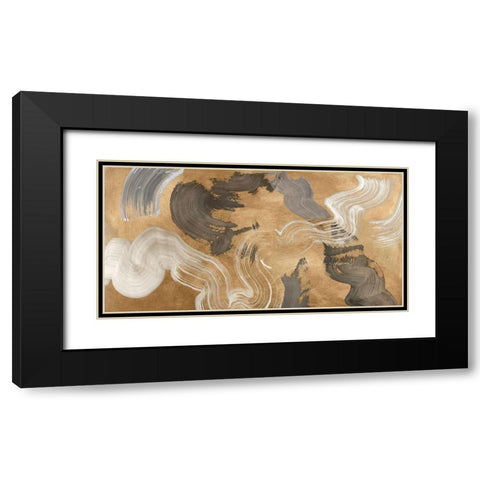 Metallic Movements Black Modern Wood Framed Art Print with Double Matting by Ikeda, Haru