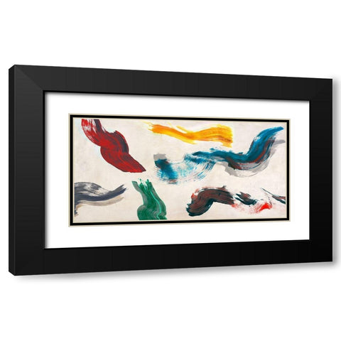 Solid Base Black Modern Wood Framed Art Print with Double Matting by Ikeda, Haru