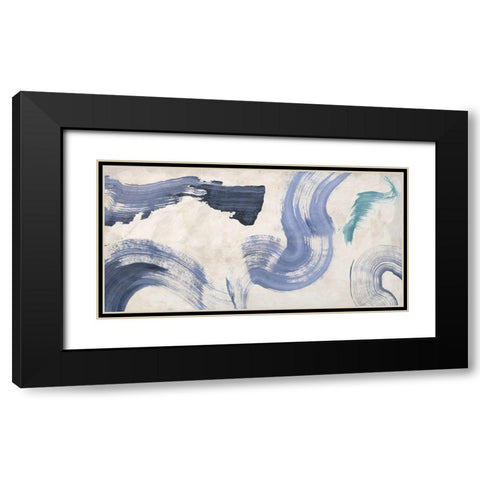 Ocean in Action Black Modern Wood Framed Art Print with Double Matting by Ikeda, Haru