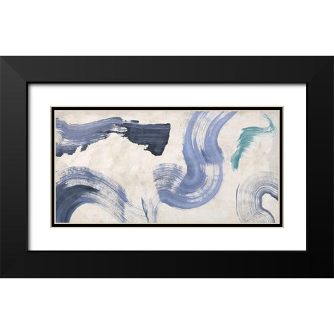 Ocean in Action Black Modern Wood Framed Art Print with Double Matting by Ikeda, Haru