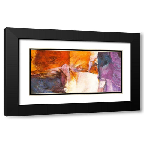 Pensee d Amour Black Modern Wood Framed Art Print with Double Matting by Demos, Jean-Luc