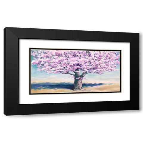 Peach Tree Black Modern Wood Framed Art Print with Double Matting by Eelder, Jan