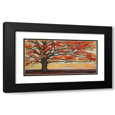 Red Oak Black Modern Wood Framed Art Print with Double Matting by Eelder, Jan