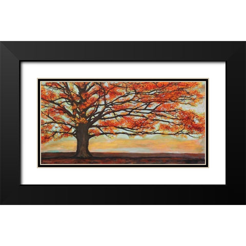 Red Oak Black Modern Wood Framed Art Print with Double Matting by Eelder, Jan