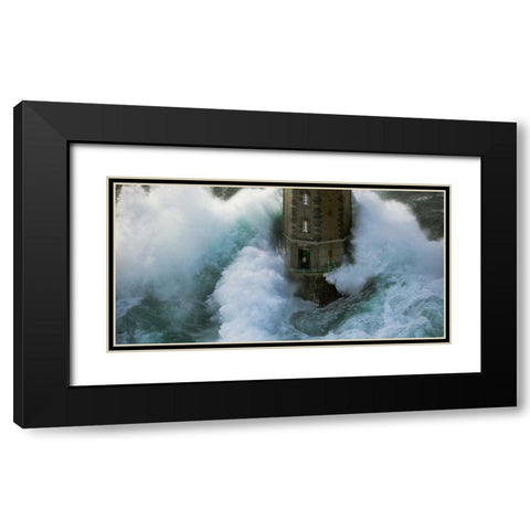 La Jument Black Modern Wood Framed Art Print with Double Matting by Guichard, Jean