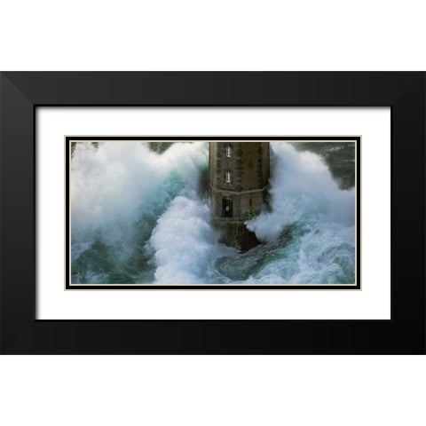 La Jument Black Modern Wood Framed Art Print with Double Matting by Guichard, Jean