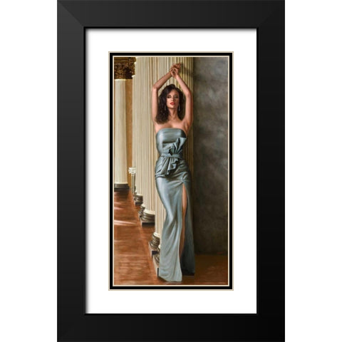 Interiors Black Modern Wood Framed Art Print with Double Matting by Silver, John