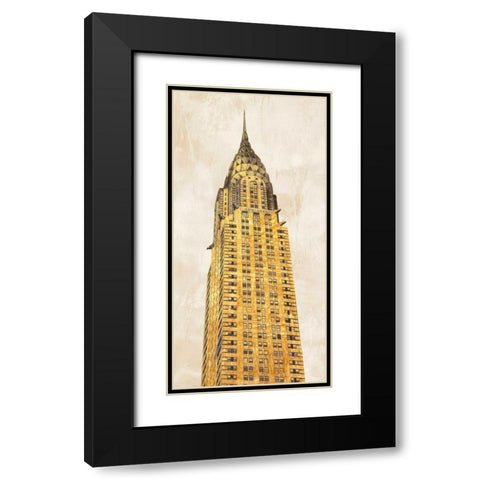 Gilded Skyscraper I Black Modern Wood Framed Art Print with Double Matting by Joannoo