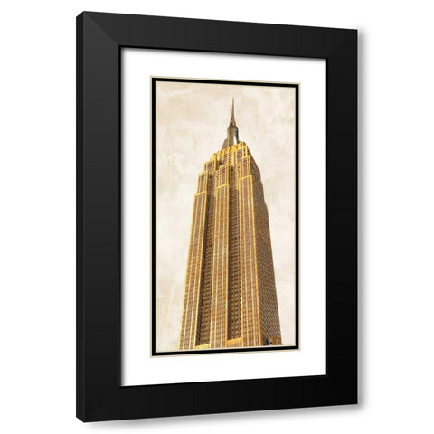 Gilded Skyscraper II Black Modern Wood Framed Art Print with Double Matting by Joannoo