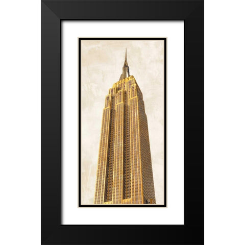 Gilded Skyscraper II Black Modern Wood Framed Art Print with Double Matting by Joannoo