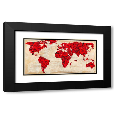A World for Lovers Black Modern Wood Framed Art Print with Double Matting by Loumer, Dianne
