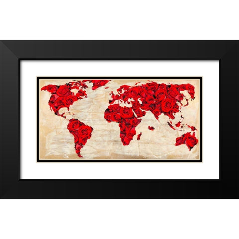 A World for Lovers Black Modern Wood Framed Art Print with Double Matting by Loumer, Dianne