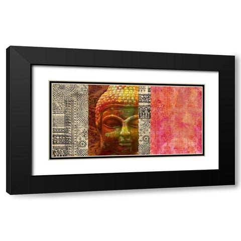 Siddharta Black Modern Wood Framed Art Print with Double Matting by Joannoo
