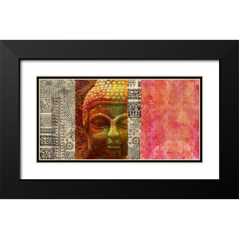 Siddharta Black Modern Wood Framed Art Print with Double Matting by Joannoo