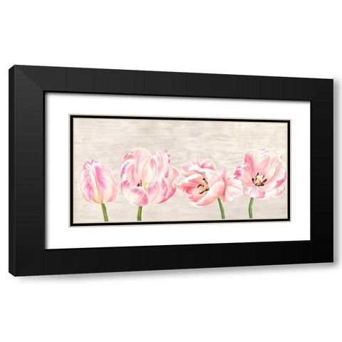 Classic Tulips Black Modern Wood Framed Art Print with Double Matting by Jenny, Thomlinson
