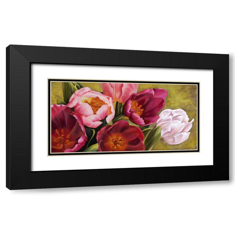 My Tulips Black Modern Wood Framed Art Print with Double Matting by Thomlinson, Jenny