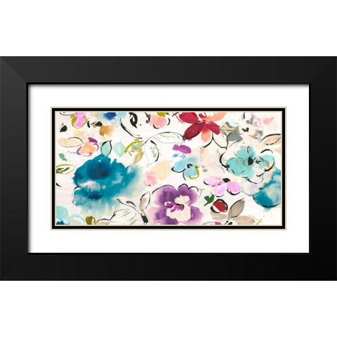 Floral Galore Black Modern Wood Framed Art Print with Double Matting by Parr, Kelly