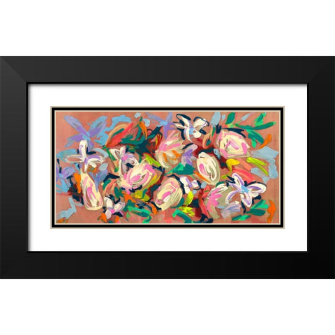 Happy Waterlilies Black Modern Wood Framed Art Print with Double Matting by Parr, Kelly