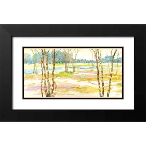 Bosco incantato II Black Modern Wood Framed Art Print with Double Matting by Lucas